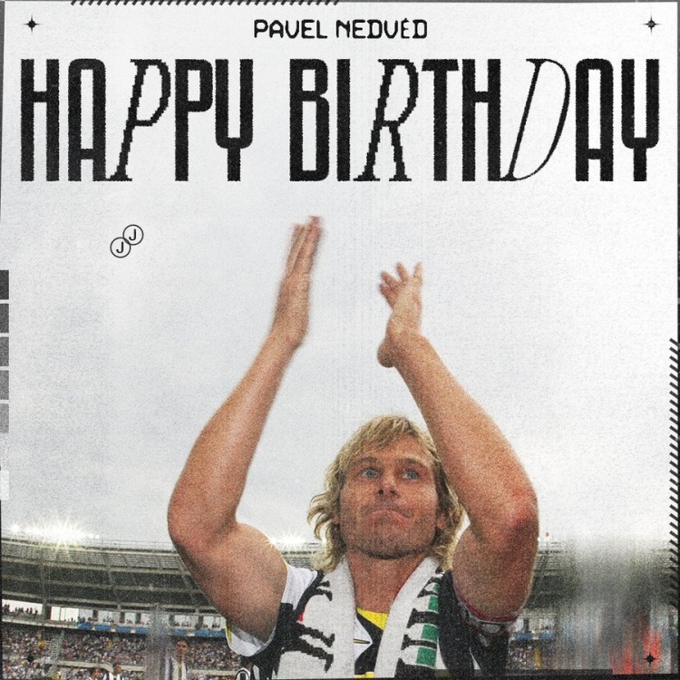 尤文官方晒海报祝贺内德维德53岁生日，出场327次贡献65球80助攻